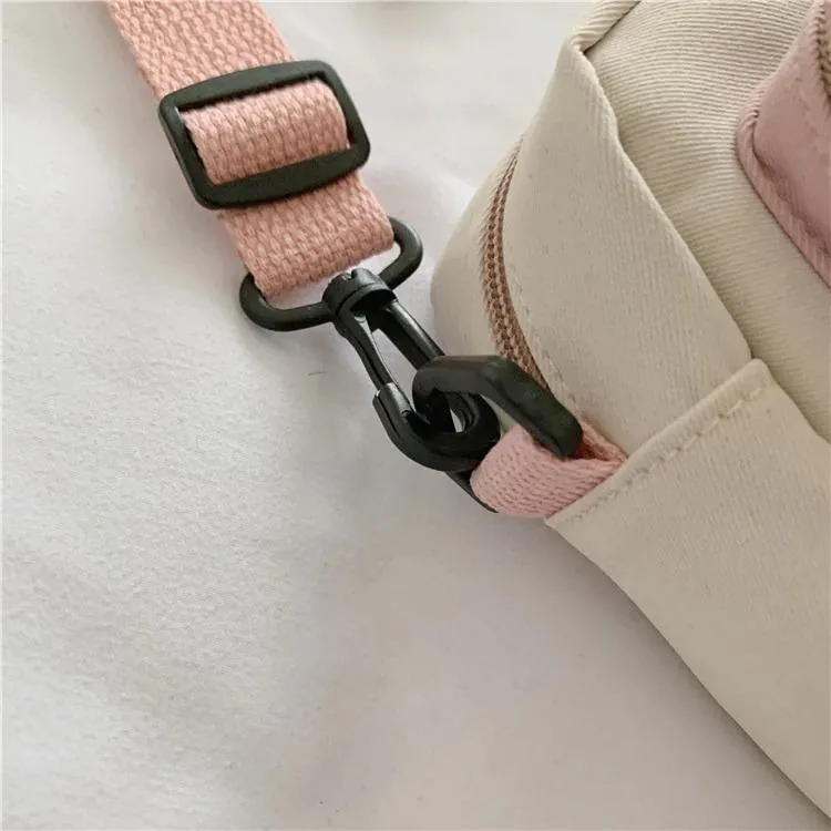 See-Through Pocket Color Block Mini Bags