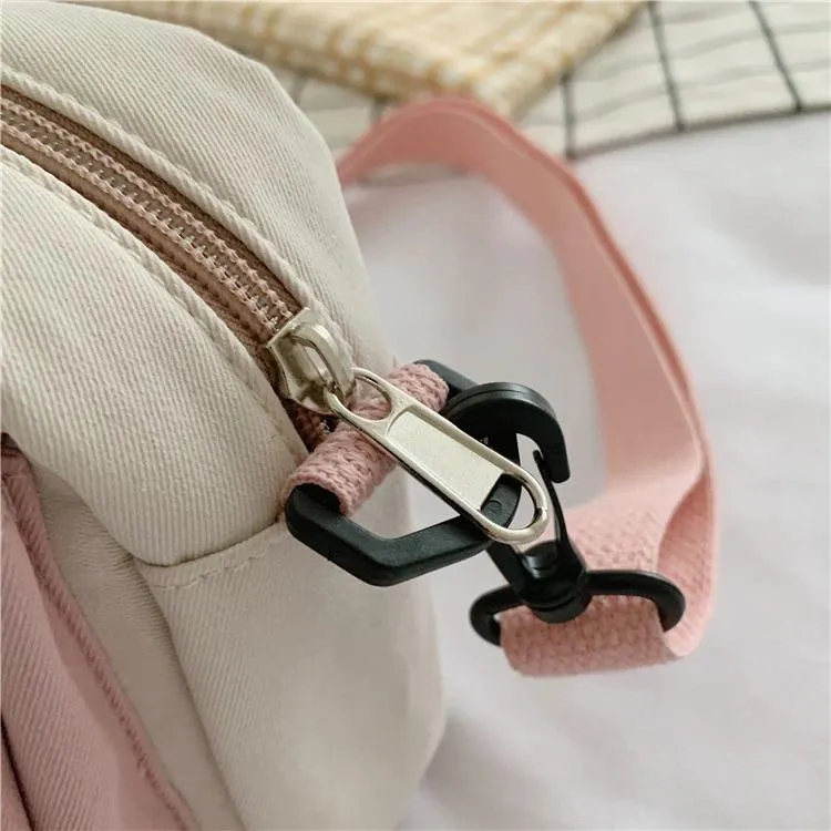 See-Through Pocket Color Block Mini Bags