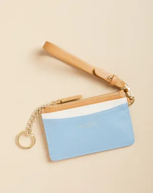 Spartina Slim Card Coinpurse Blue Cream Color Block