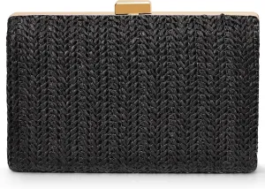 Straw Clutch for Women - Beach Vacation Raffia Bag, Trends Cute Purse, Beach Bag