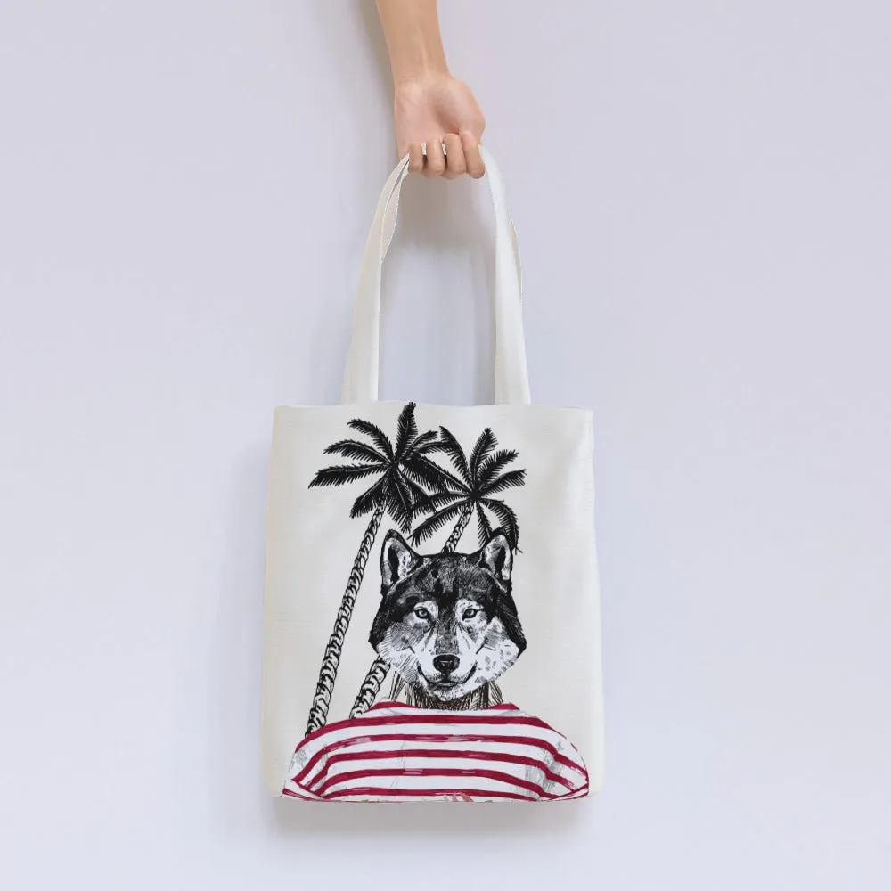 Tote Bag - To Cool For School Wolf