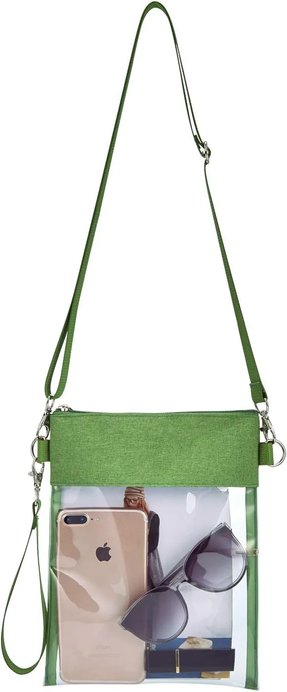 USPECLARE Clear Crossbody Purse Bag Stadium Approved Clear Tote Bag for Work Concert Sports