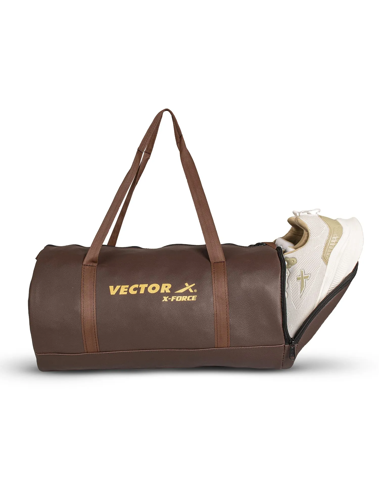 VECTOR X 25 L X-Force Gym Bag II Shoulder bag II Duffel Bag II Sports Bag for Men and Women (Brown) 25 L