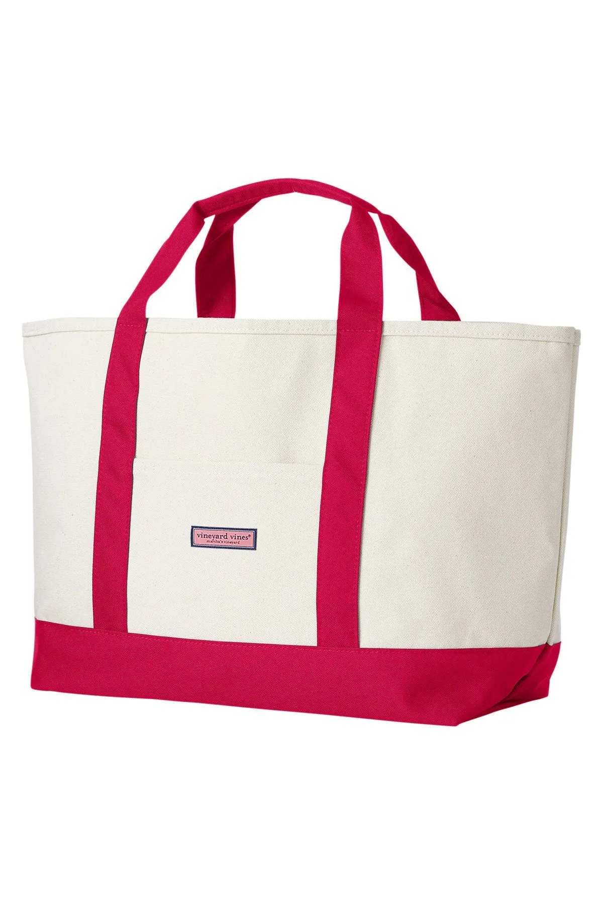 Vineyard Vines Custom Canvas Captain Tote, Natural/Lighthouse Red