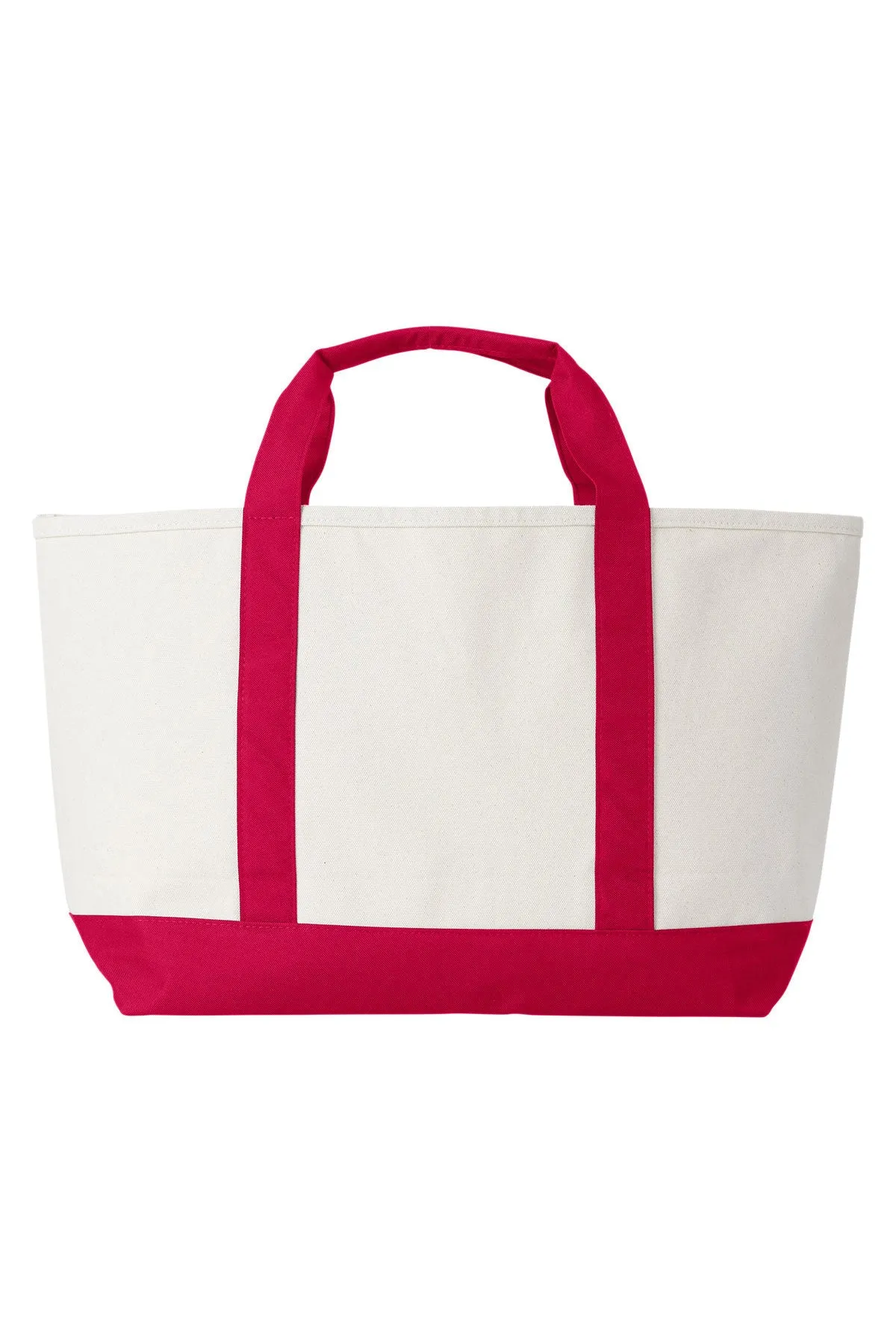Vineyard Vines Custom Canvas Captain Tote, Natural/Lighthouse Red
