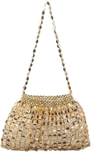 Womens Glossy Beaded Acrylic Shoulder Crossbody Bag Y2k Evening Handmade Dumpling Purses Handbag Clutch for Party
